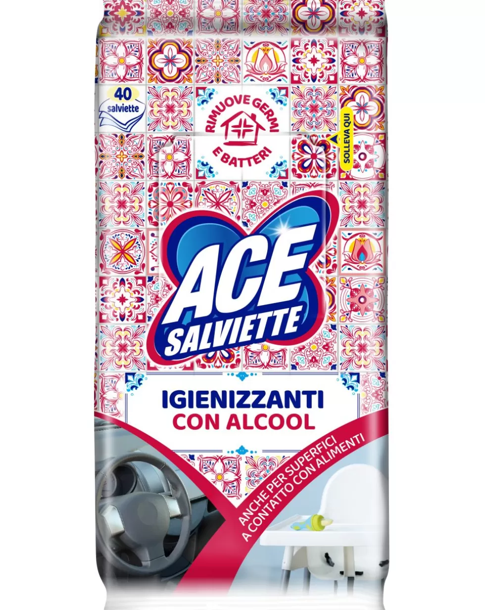 Salviette Igienizzanti Con Alcool X40-ACE Cheap