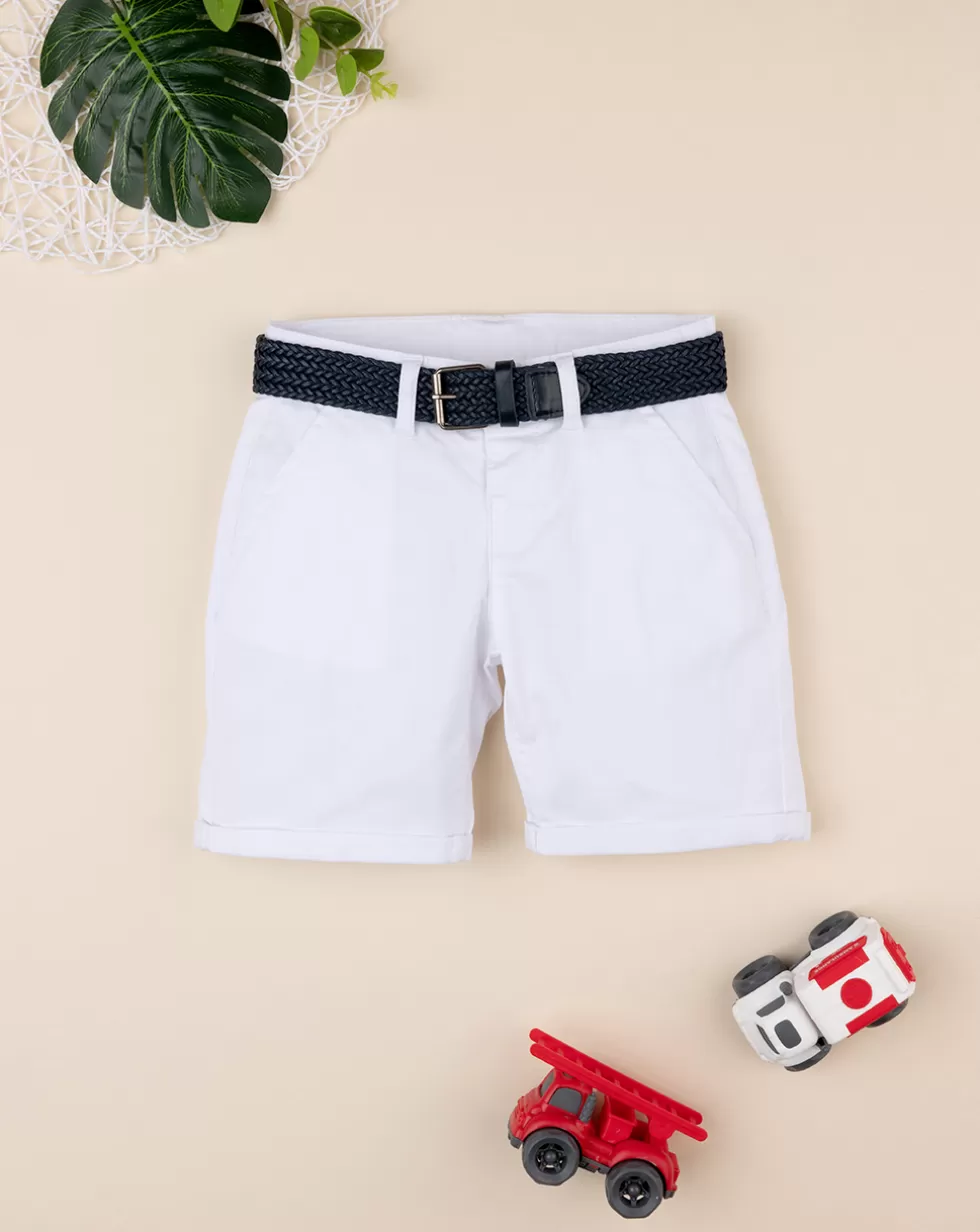 Bermuda Bianco Da Bambino Twill-Prenatal Cheap