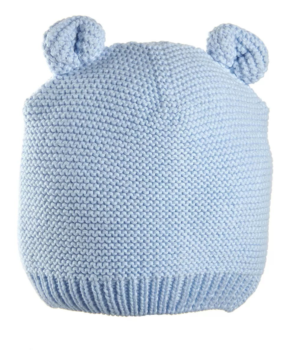 Cappello In Tricot Azzurro Con Orecchie-Prenatal Cheap