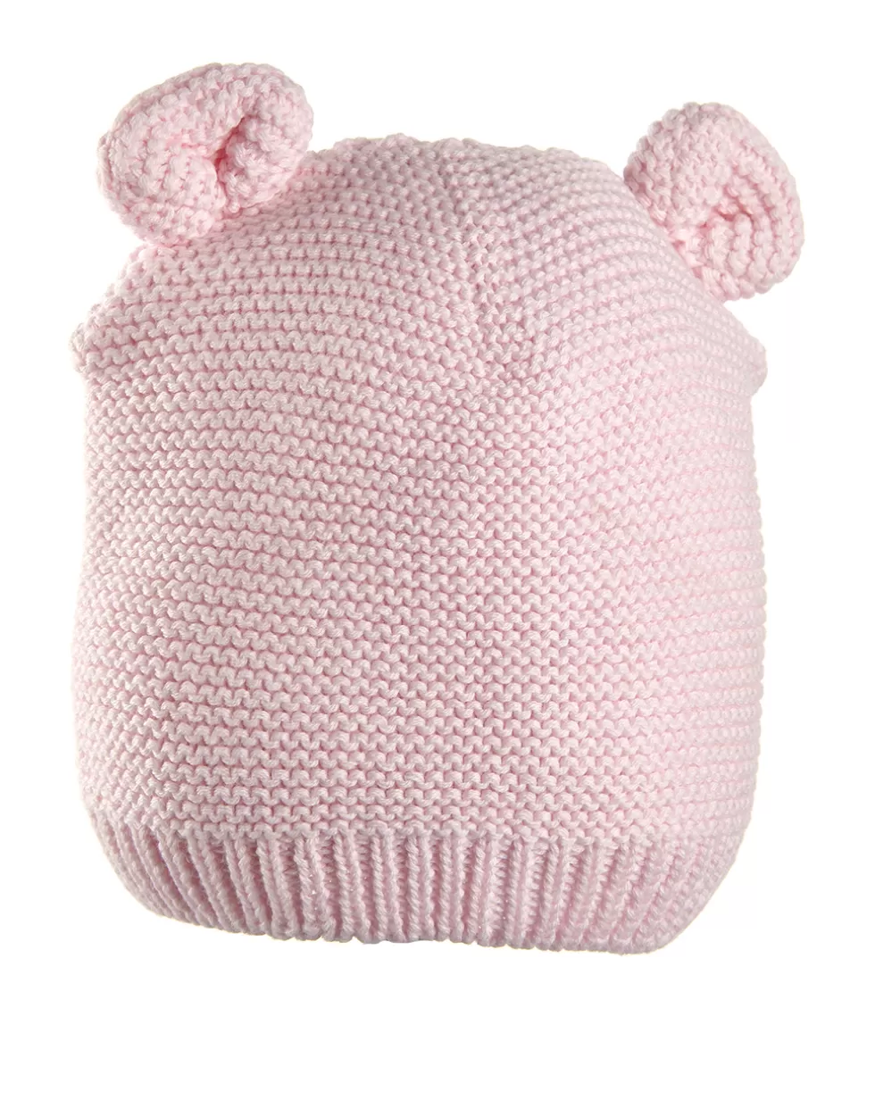 Cappello In Tricot Rosa Con Orecchie-Prenatal Clearance