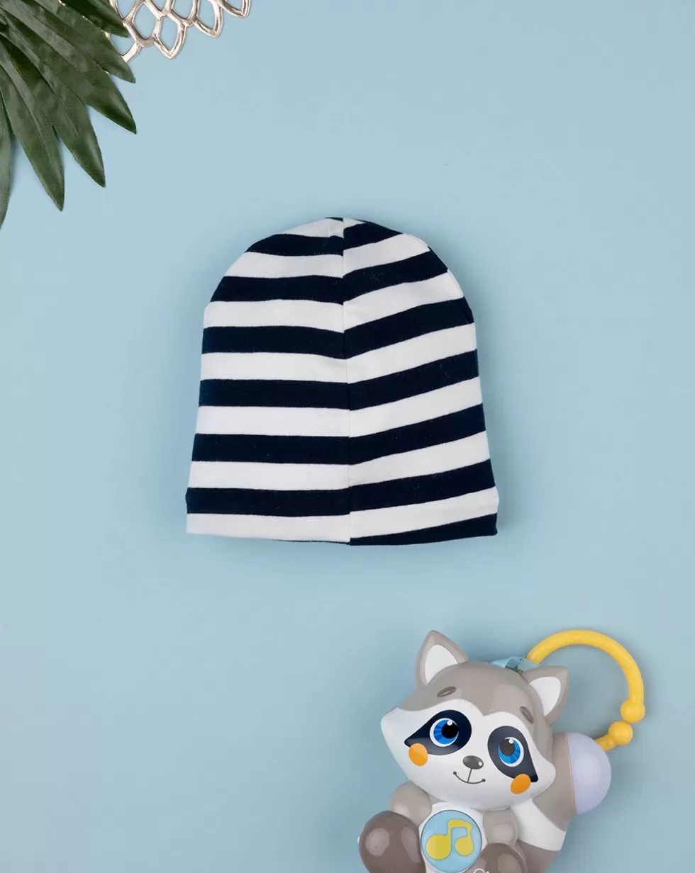 Cappello Jersey Bimbo Bianco/Blu-Prenatal Sale