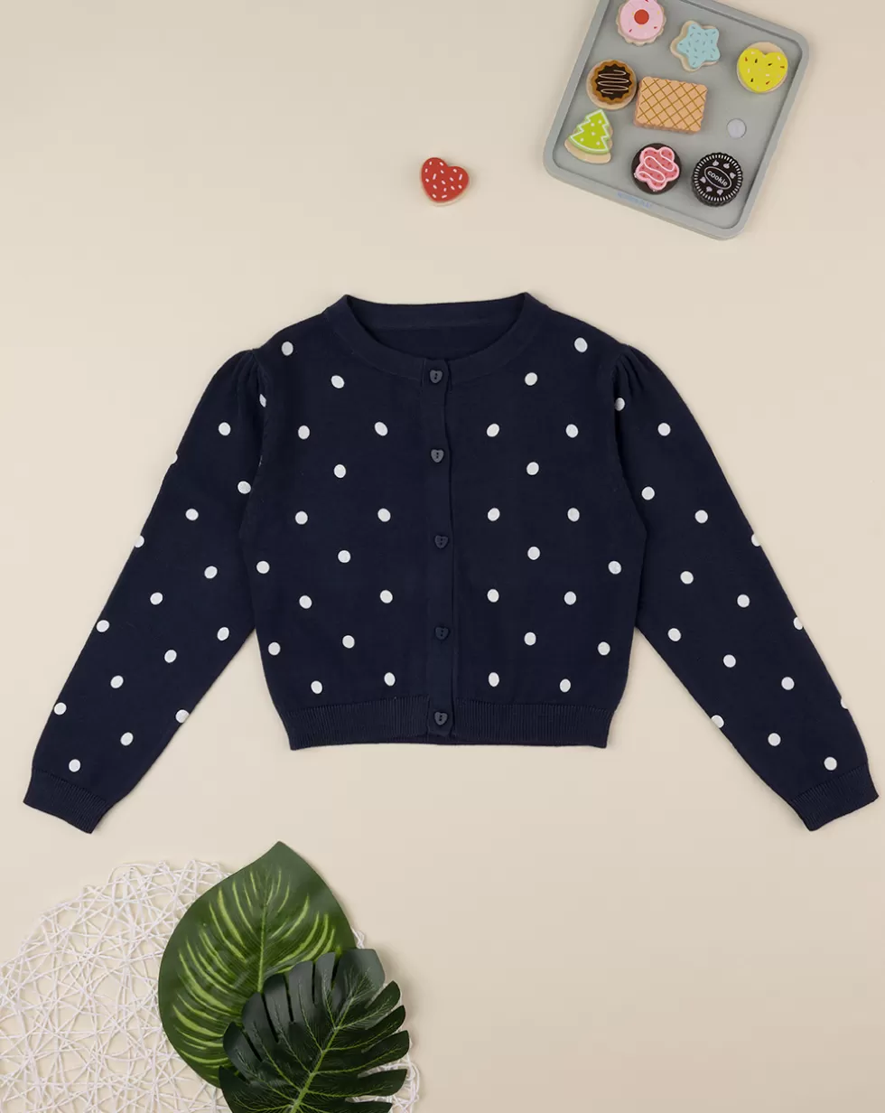 Cardigan Tricot Bimba Blu "Pois”-Prenatal Cheap