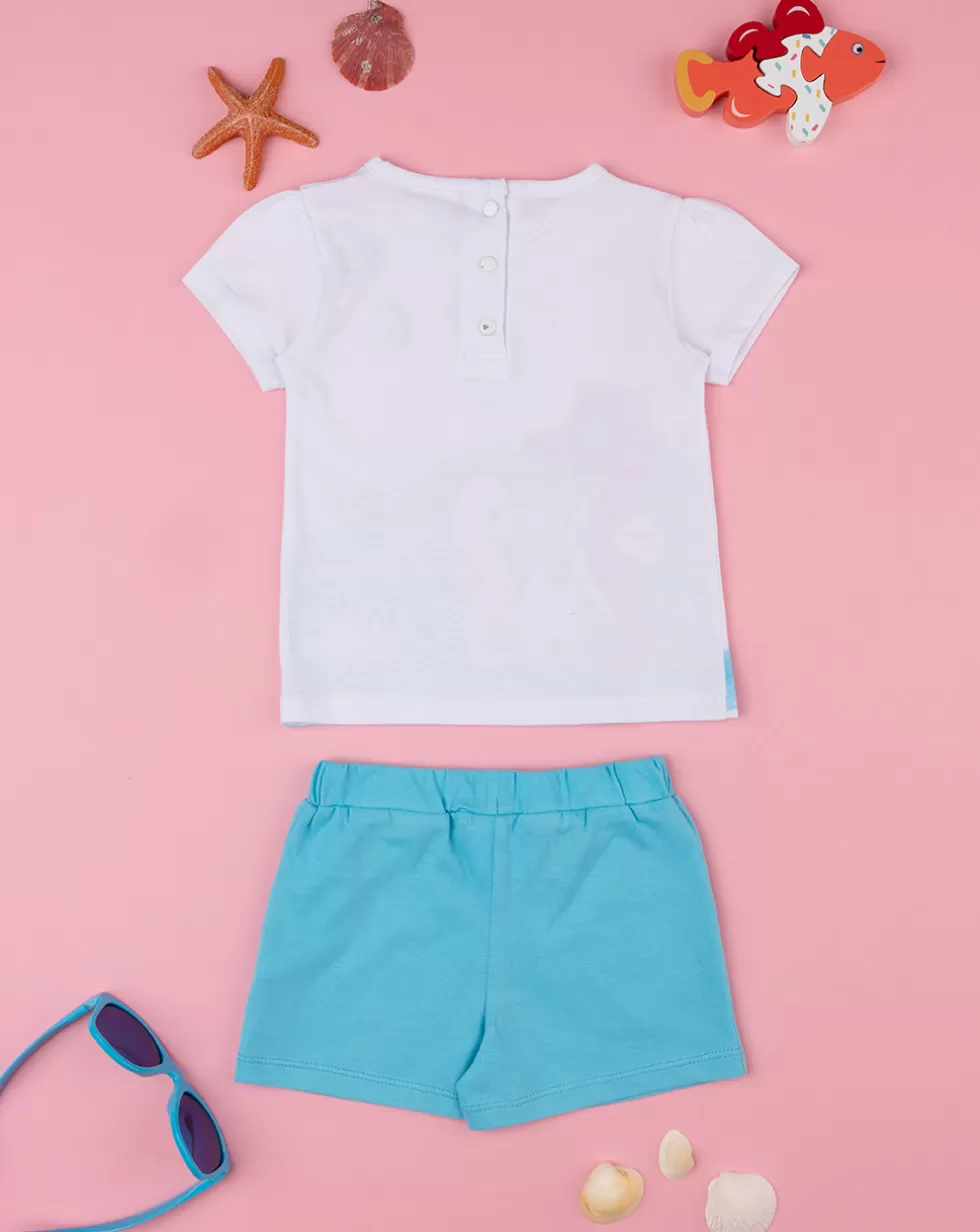 Completo Bimba Bianco/Azzurro-Prenatal Sale