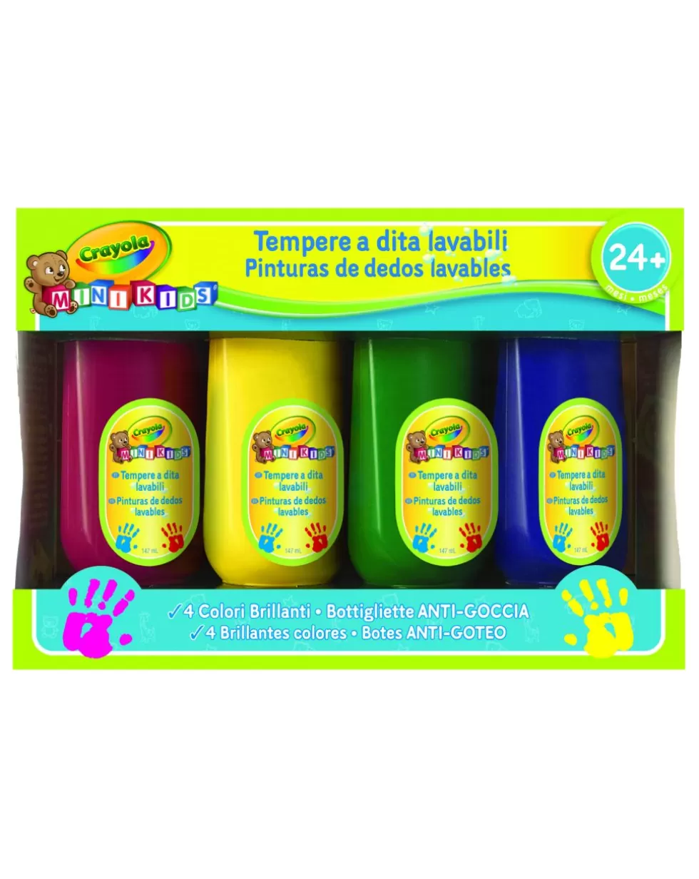 - 4 Tempere A Dita Lavabili Mini Kids-Crayola Best