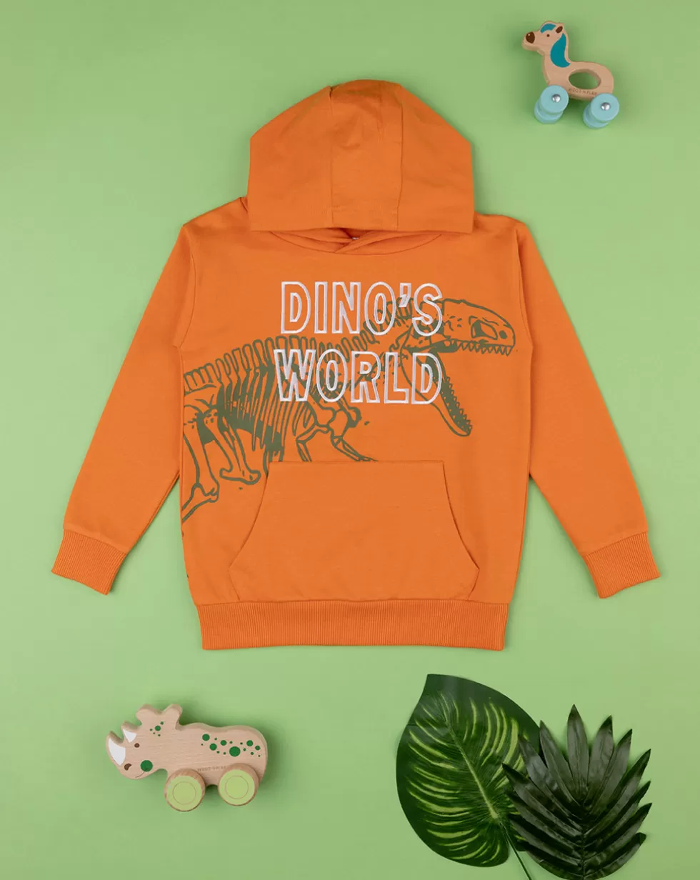 Felpa Bimbo Orange "Dino”-Prenatal Best Sale