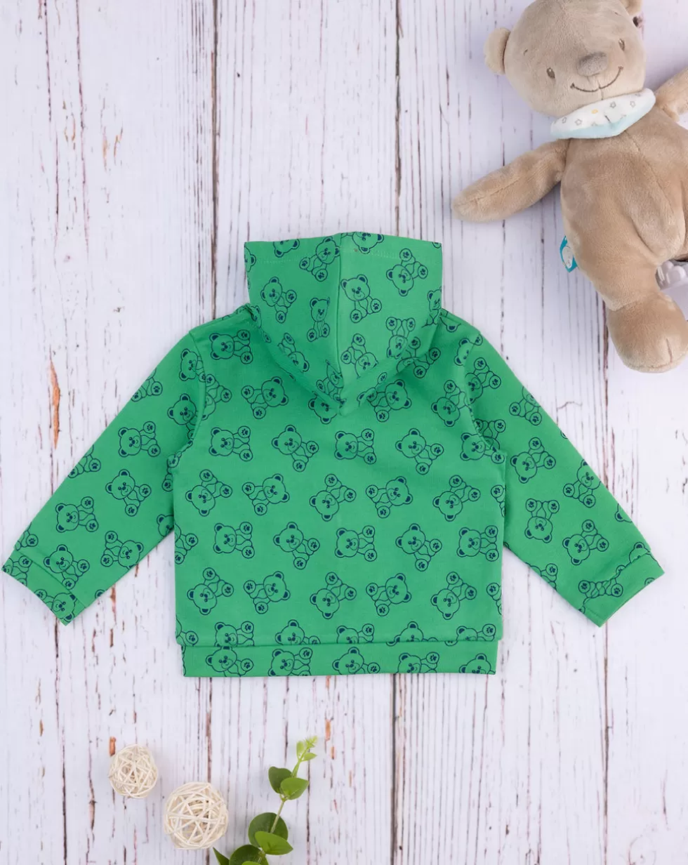 Felpa Bimbo Verde "Teddy”-Prenatal Flash Sale