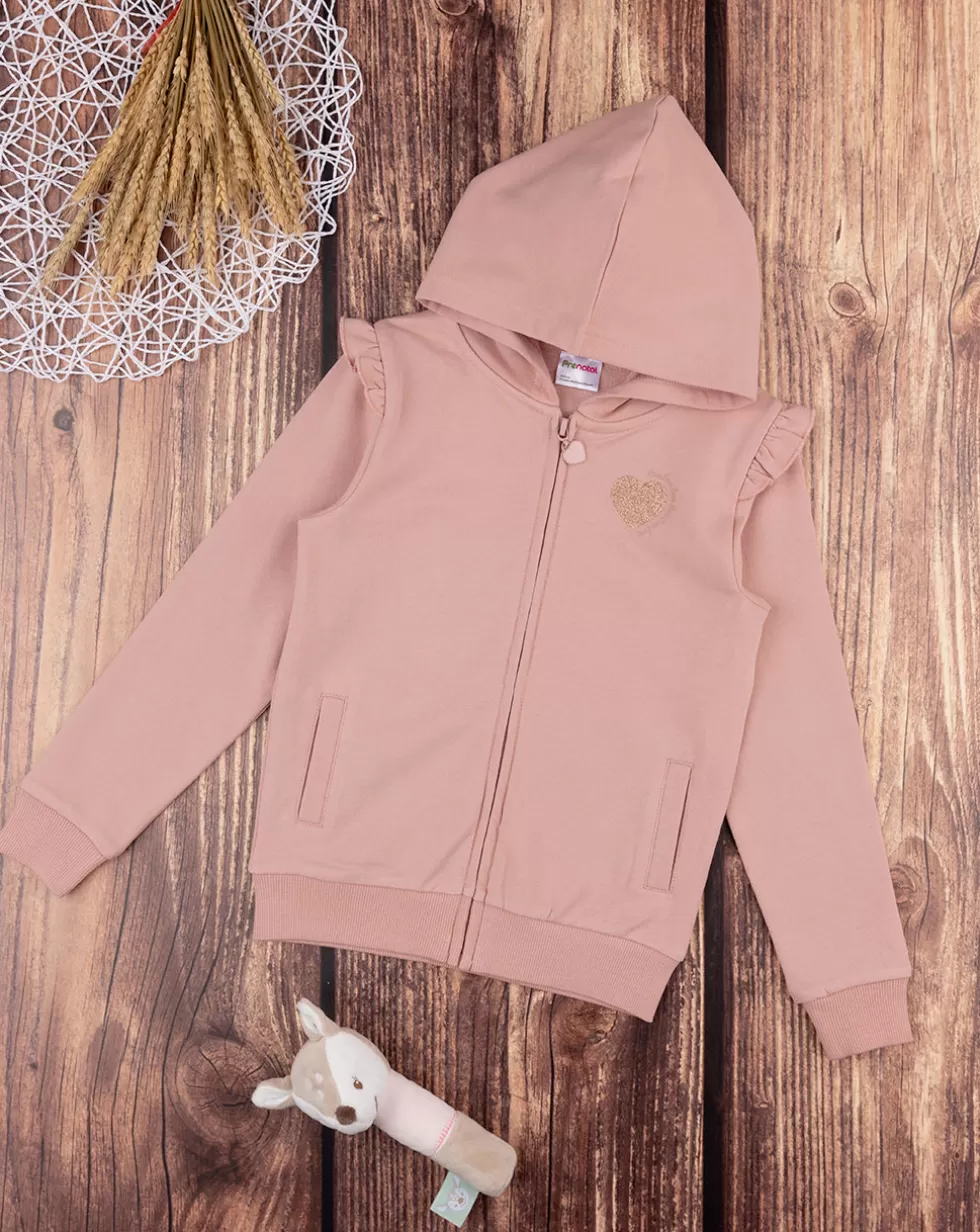 Felpa French Terry Bimba Rosa-Prenatal Outlet