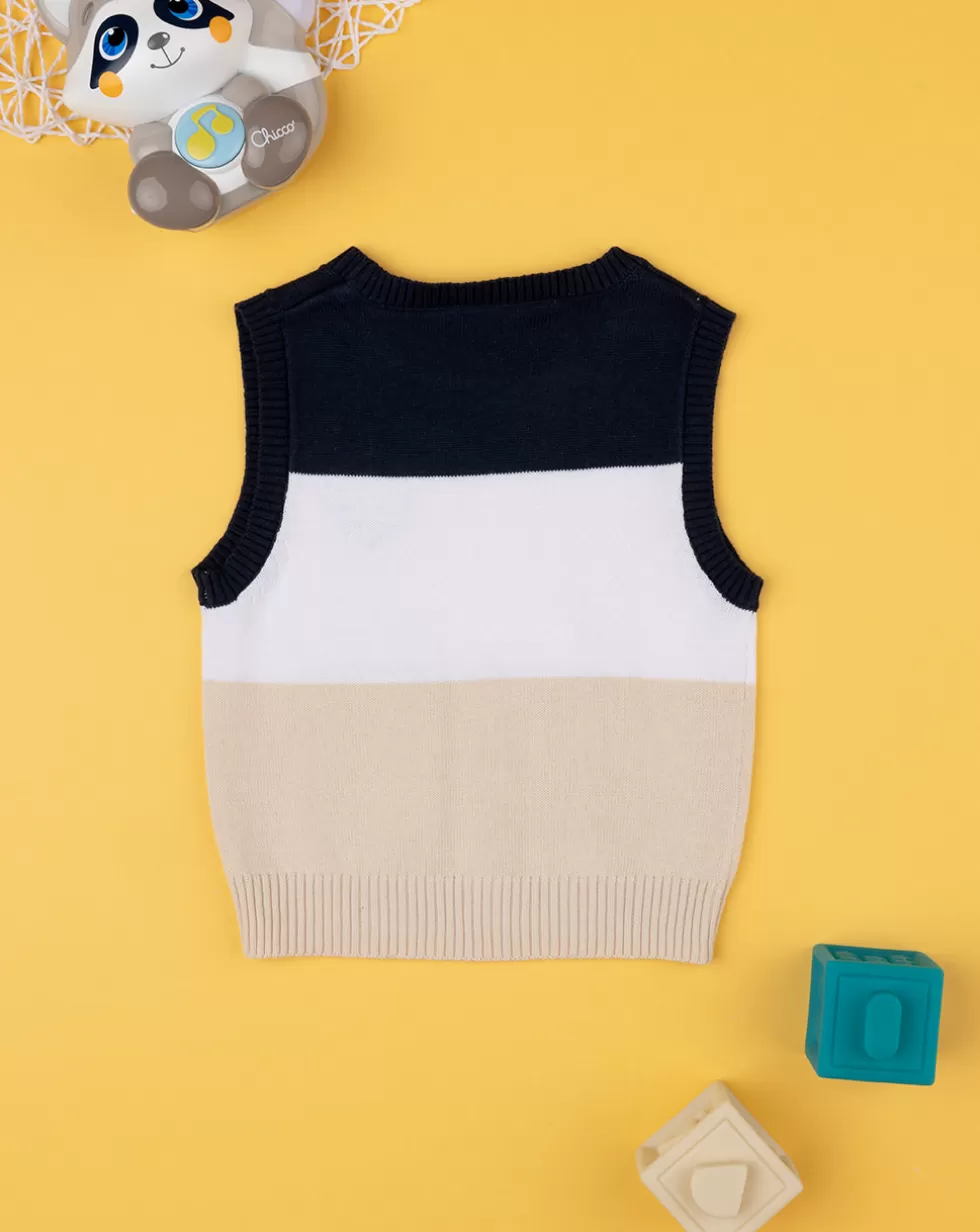 Gillet Tricot Bimbo Tricolor-Prenatal Cheap