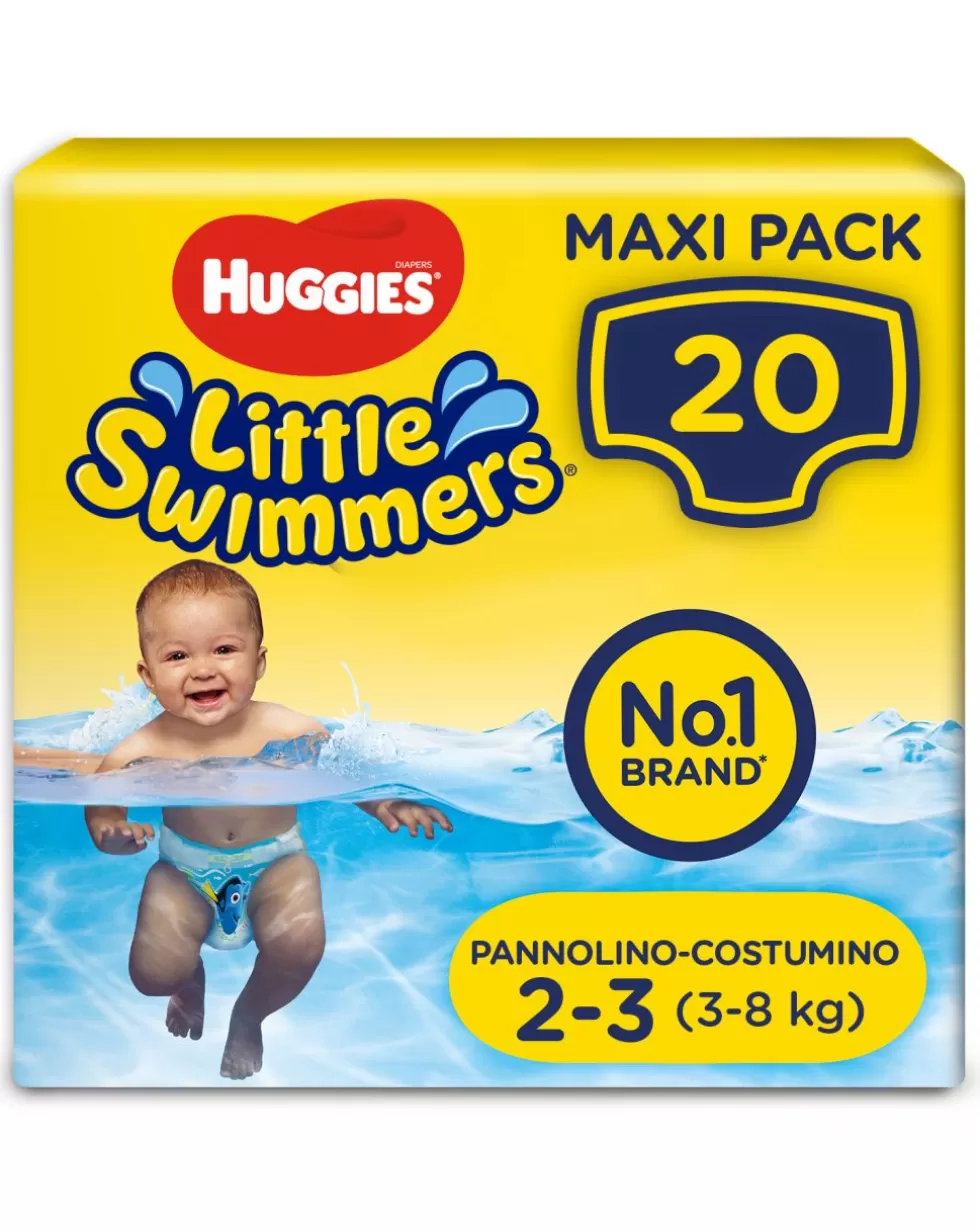 - Little Swimmers Pacco Doppio Tg. 2-3 (20 Pannolini)-Huggies Fashion