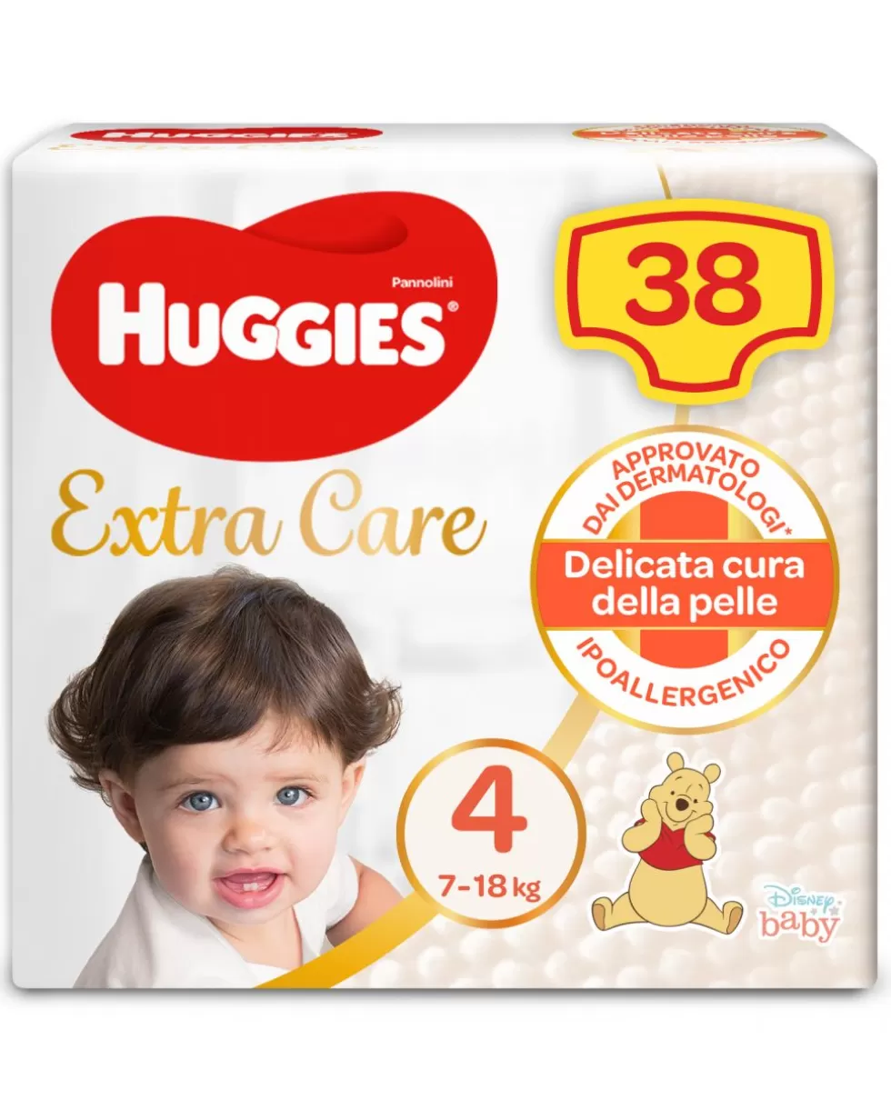 Pannolini Extra Care Grande Tg. 4 (7-18 Kg) - 38 Pezzi-Huggies Best Sale