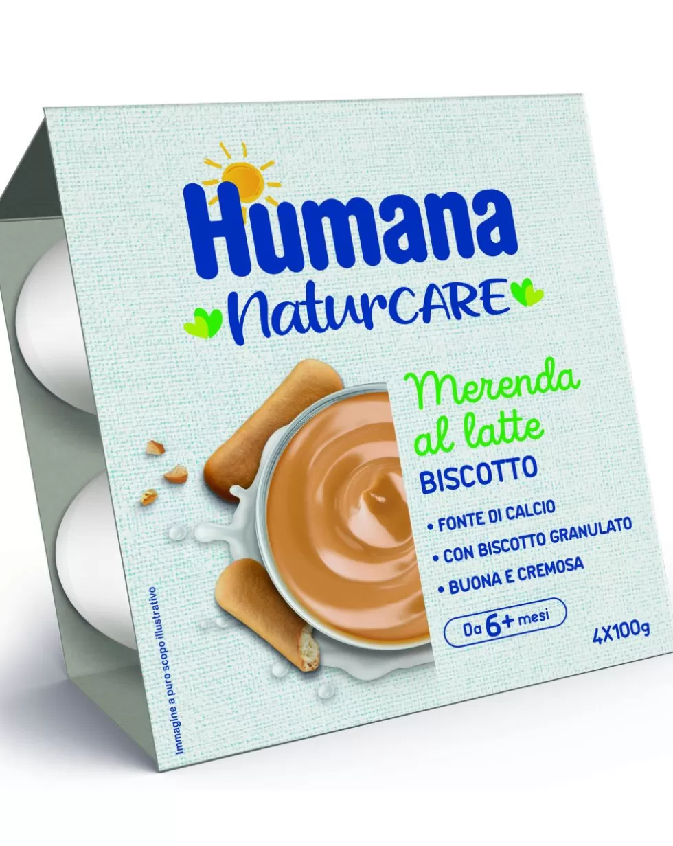 Merenda Latte Biscotto 4X100Gr-Humana Store