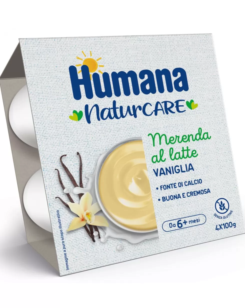 Merenda Latte Vaniglia 4X100Gr-Humana Discount