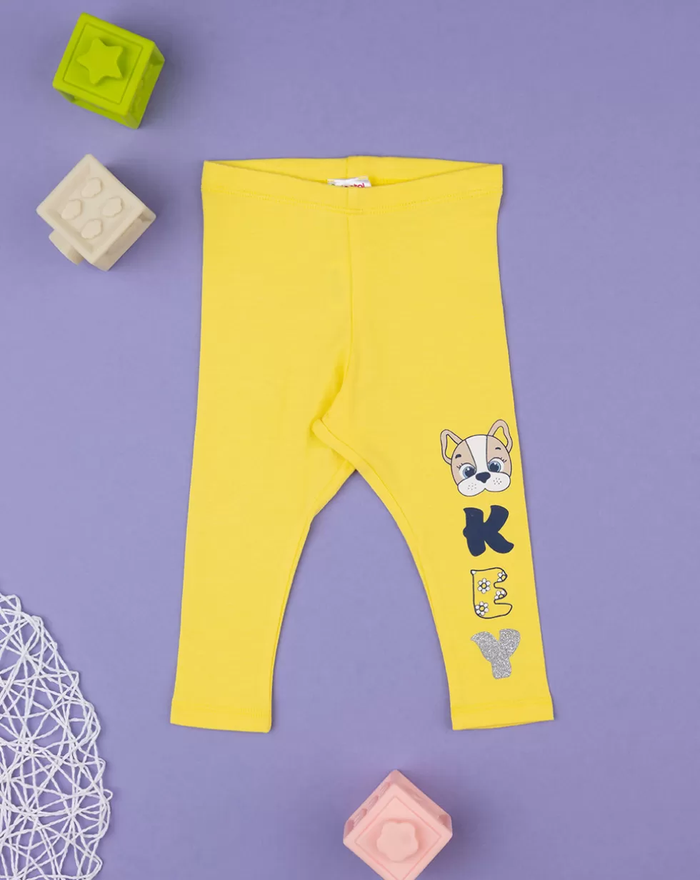 Legging Jersey Bimba Giallo-Prenatal Fashion