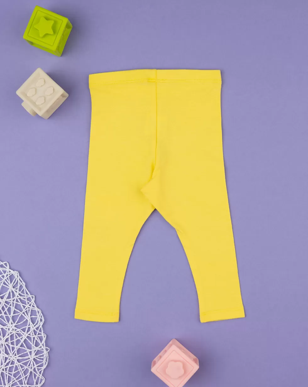 Legging Jersey Bimba Giallo-Prenatal Fashion