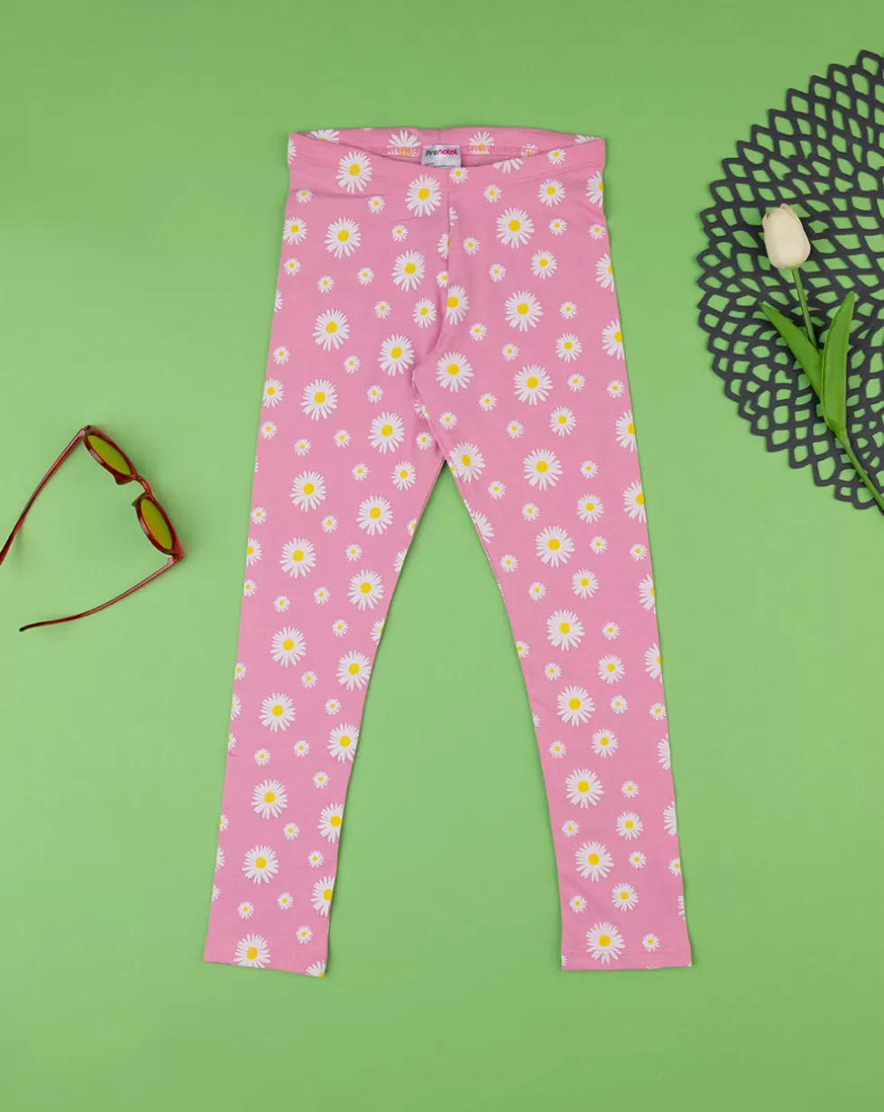 Legging Jersey Bimba Rosa "Margherite”-Prenatal Discount