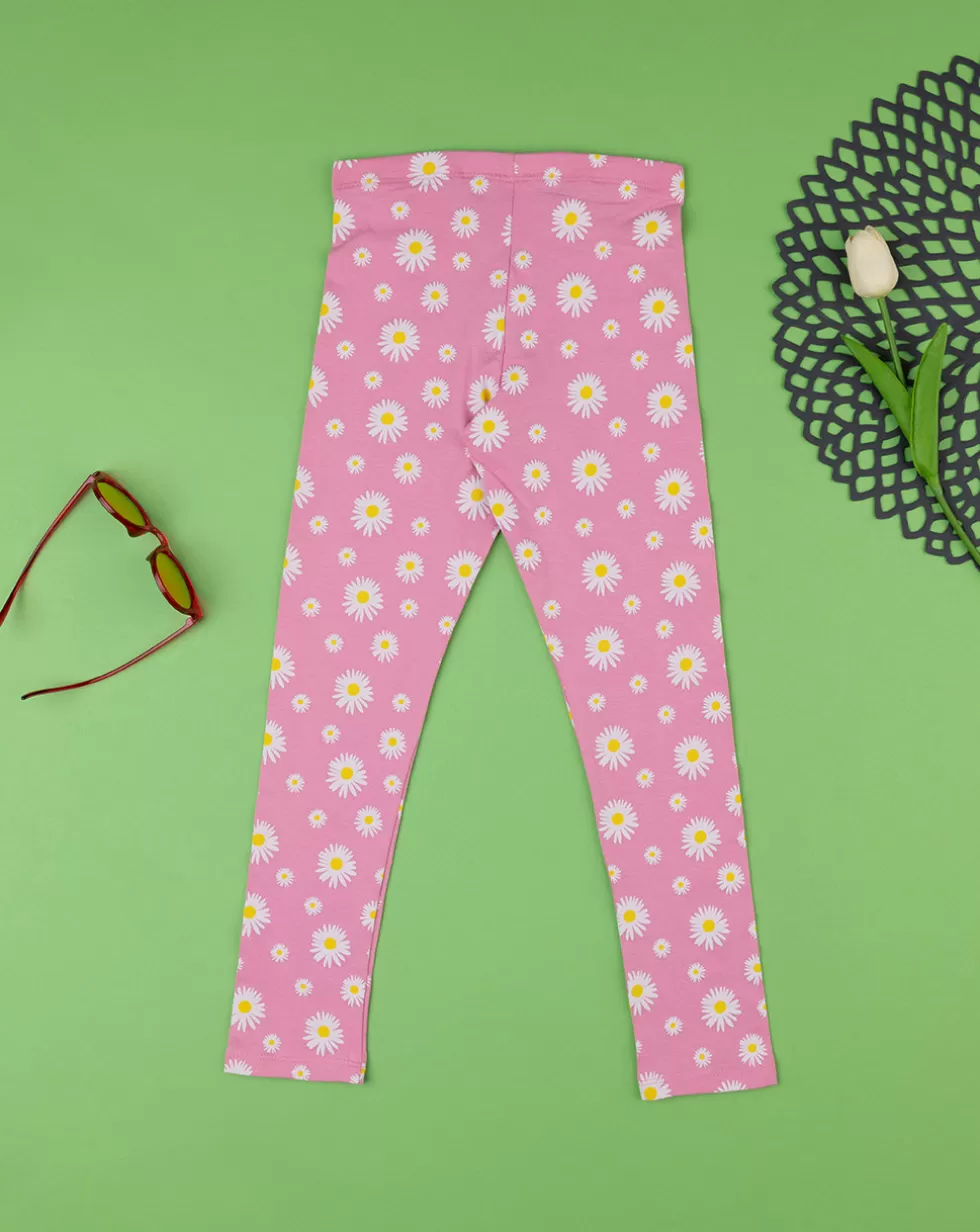 Legging Jersey Bimba Rosa "Margherite”-Prenatal Discount