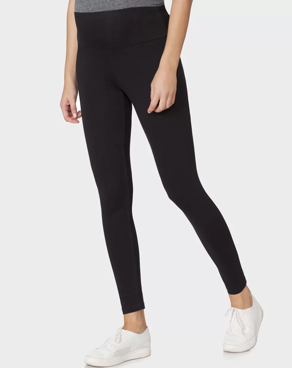 Leggings Nero Con Fascia-Prenatal Hot