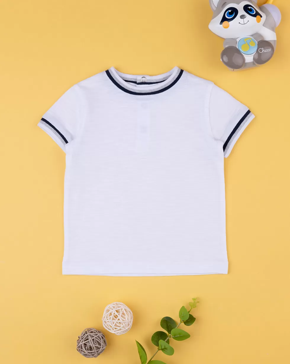 Maglia Bianca Maniche Corte Basica Bimbo-Prenatal Store