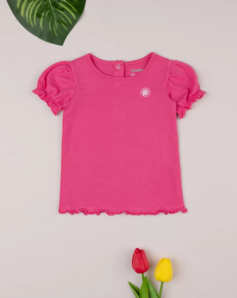 Maglia Fucsia Bimba Maniche Corte-Prenatal Outlet