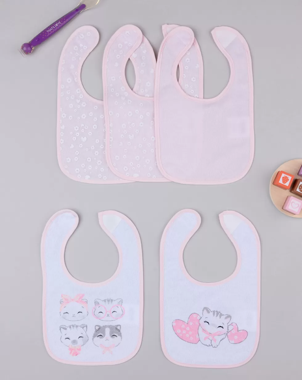 Pack 5 Bavaglioli In Spugna Plastificata-Prenatal Shop