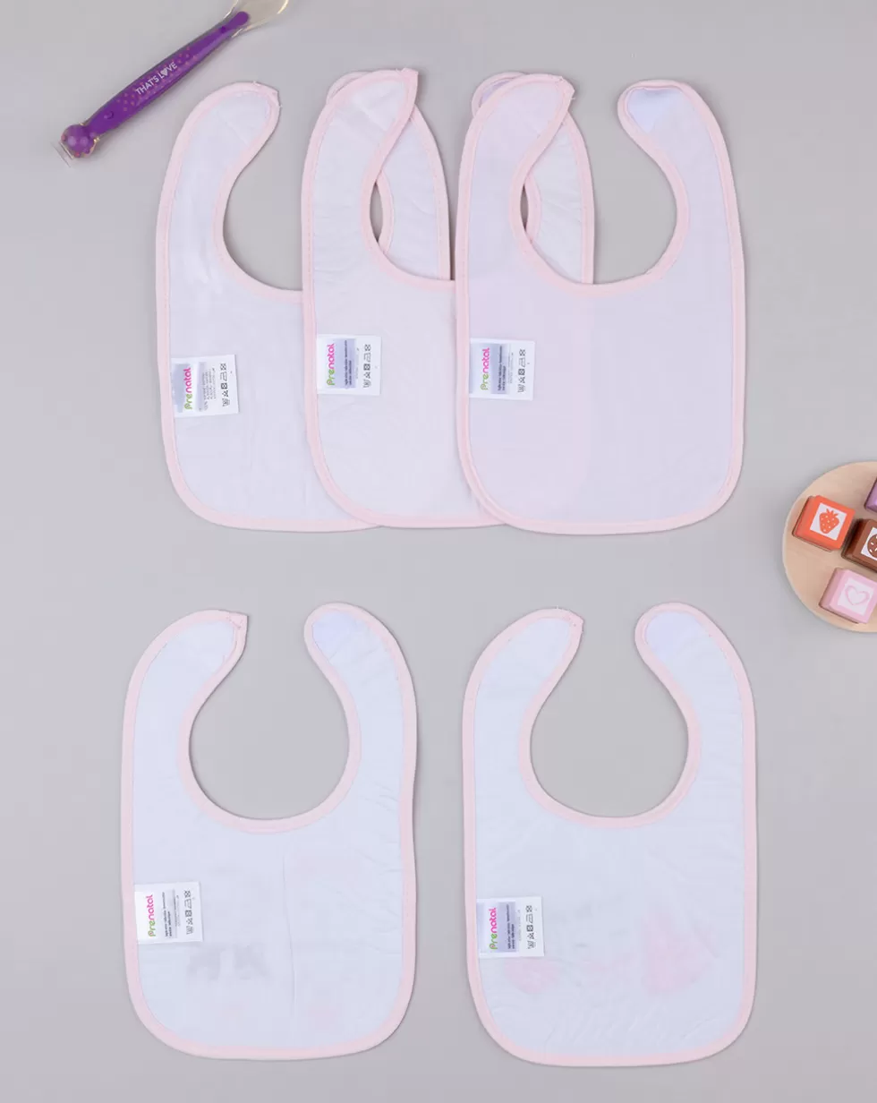 Pack 5 Bavaglioli In Spugna Plastificata-Prenatal Shop