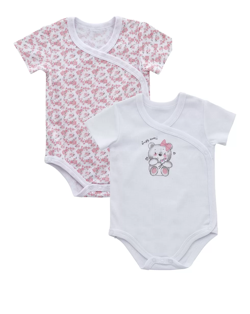 Pack 2 Body Bianco E Rosa Chiaro-Prenatal Shop