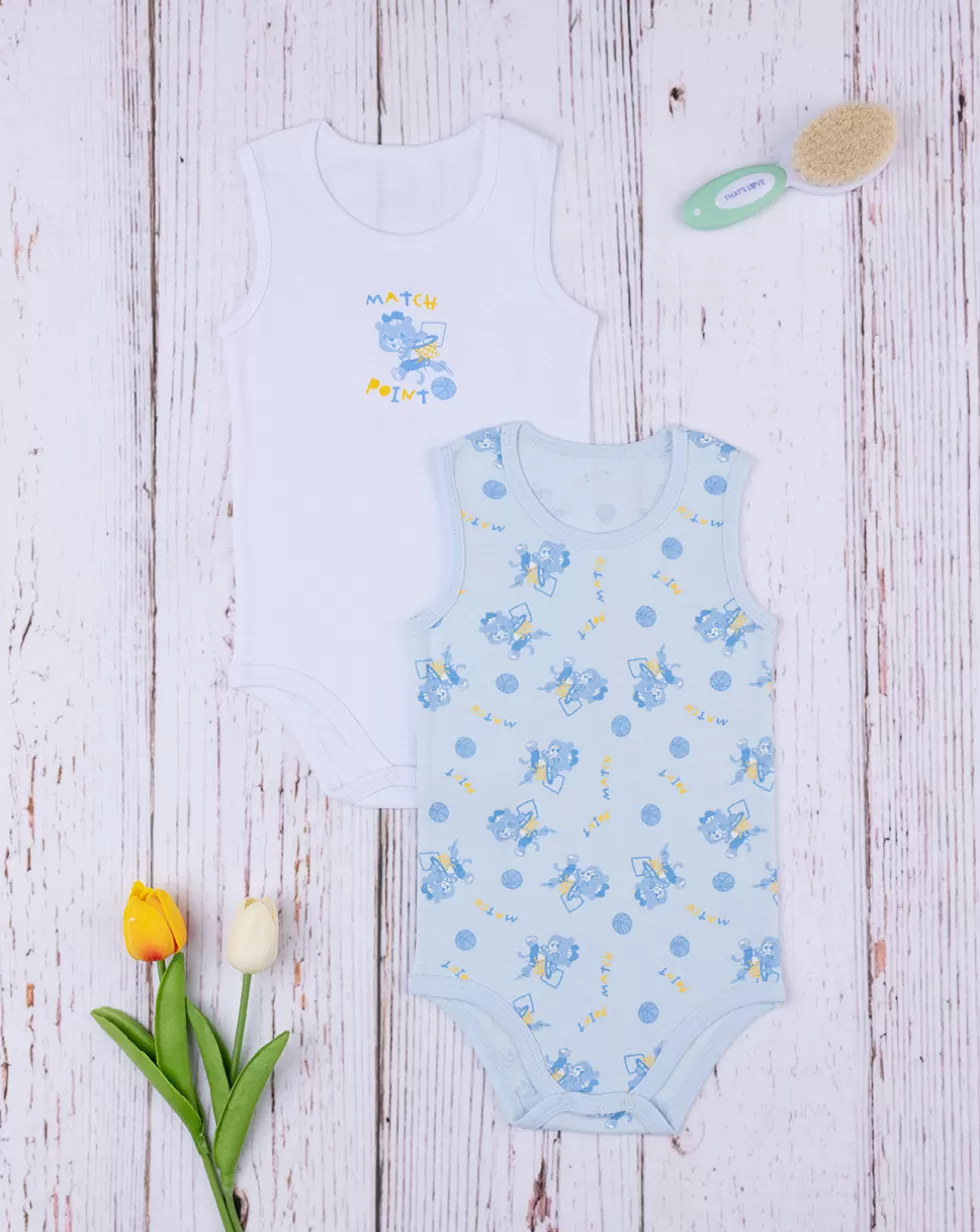 Pack 2 Body Bimbo Azzurro Organic Cotton-Prenatal Shop