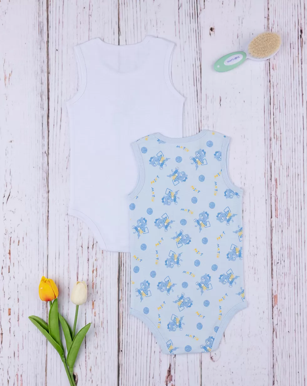 Pack 2 Body Bimbo Azzurro Organic Cotton-Prenatal Shop