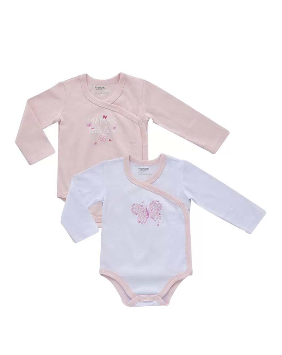 Pack 2 Pezzi Body Con Manica Lunga E Stampa Farfalle-Prenatal Outlet