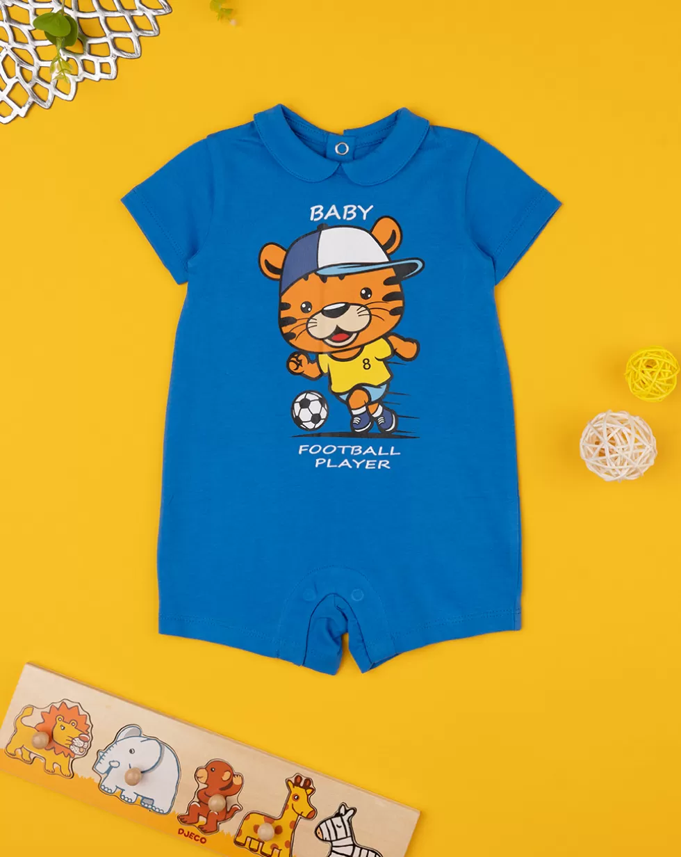 Pagliaccetto Bimbo Blu Con Stampa Tigre-Prenatal Online