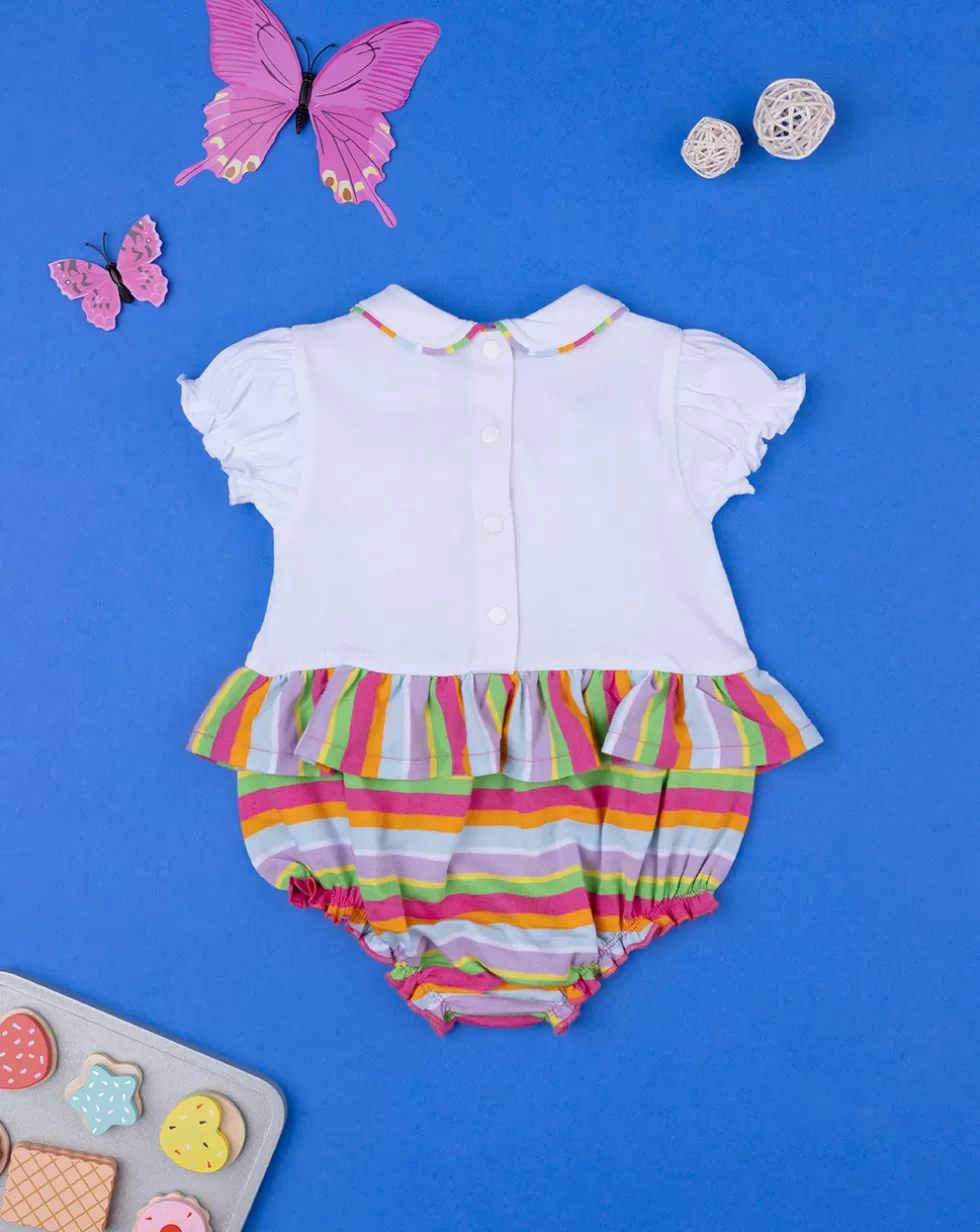 Pagliaccetto Neonata Jersey Gonna A Righe-Prenatal Online