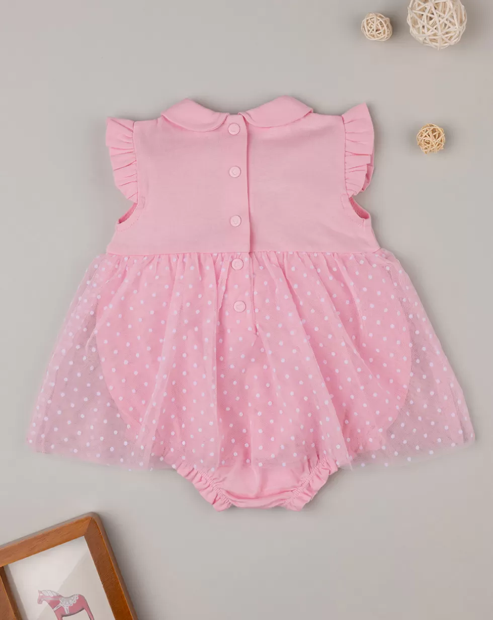 Pagliaccetto Neonata Rosa Con Tulle-Prenatal Best Sale