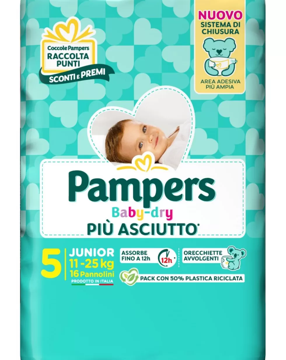 ?Baby Dry?Tg.5 Junior 11-25 Kg -?16?Pz-Pampers Hot