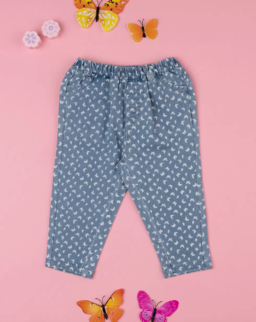 Pantalone Denim Bimba "Farfalle”-Prenatal Shop