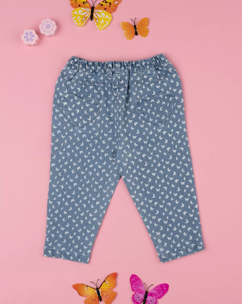 Pantalone Denim Bimba "Farfalle”-Prenatal Shop