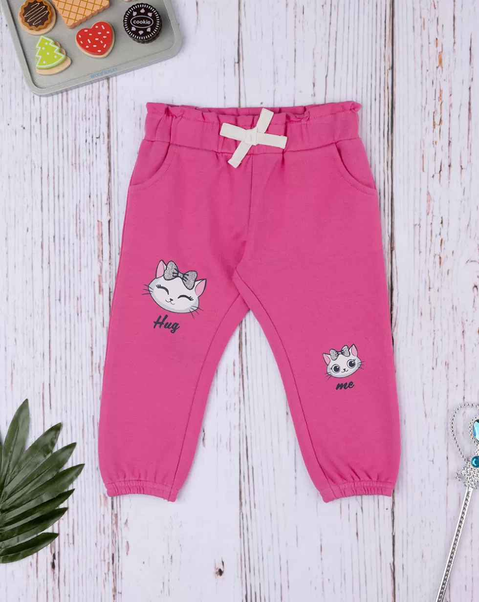 Pantalone French Terry Bimba Rosa-Prenatal Online