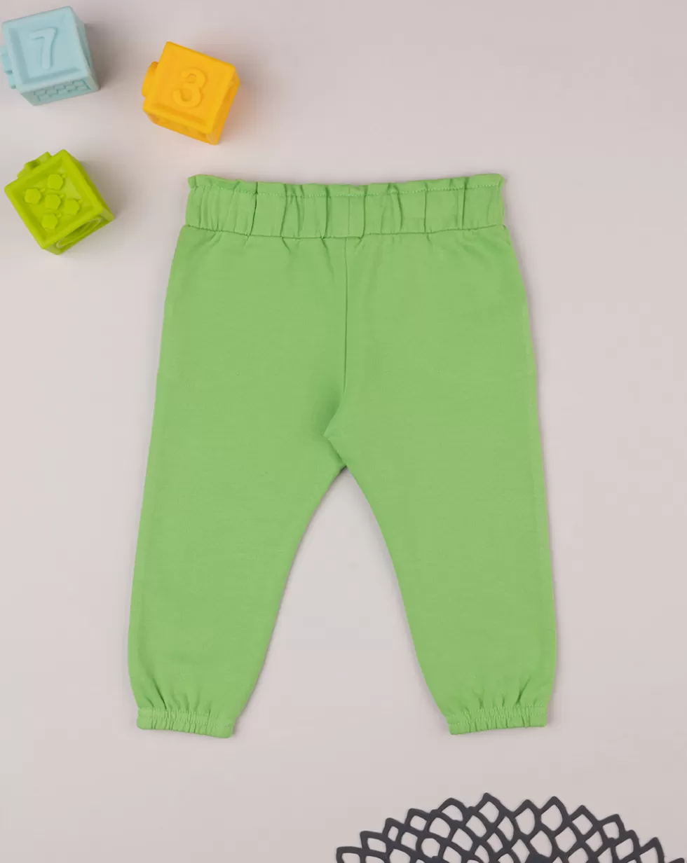 Pantalone French Terry Bimba Verde-Prenatal Discount