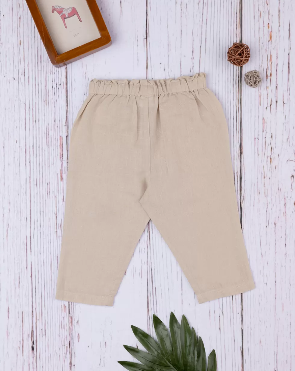 Pantalone Lino Bimba Beige-Prenatal Cheap