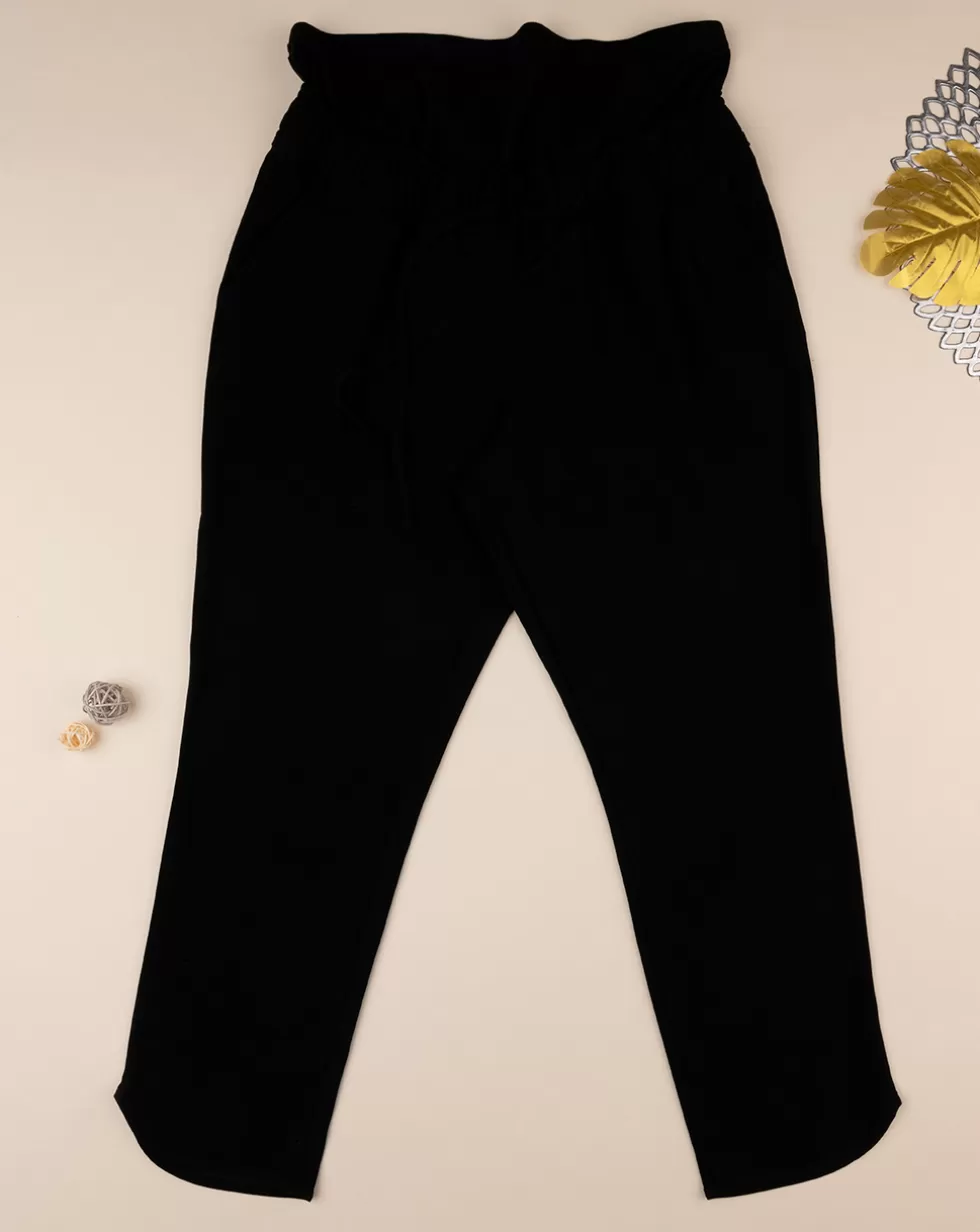 Pantalone Lungo Nero Con Coulisse-Prenatal Discount