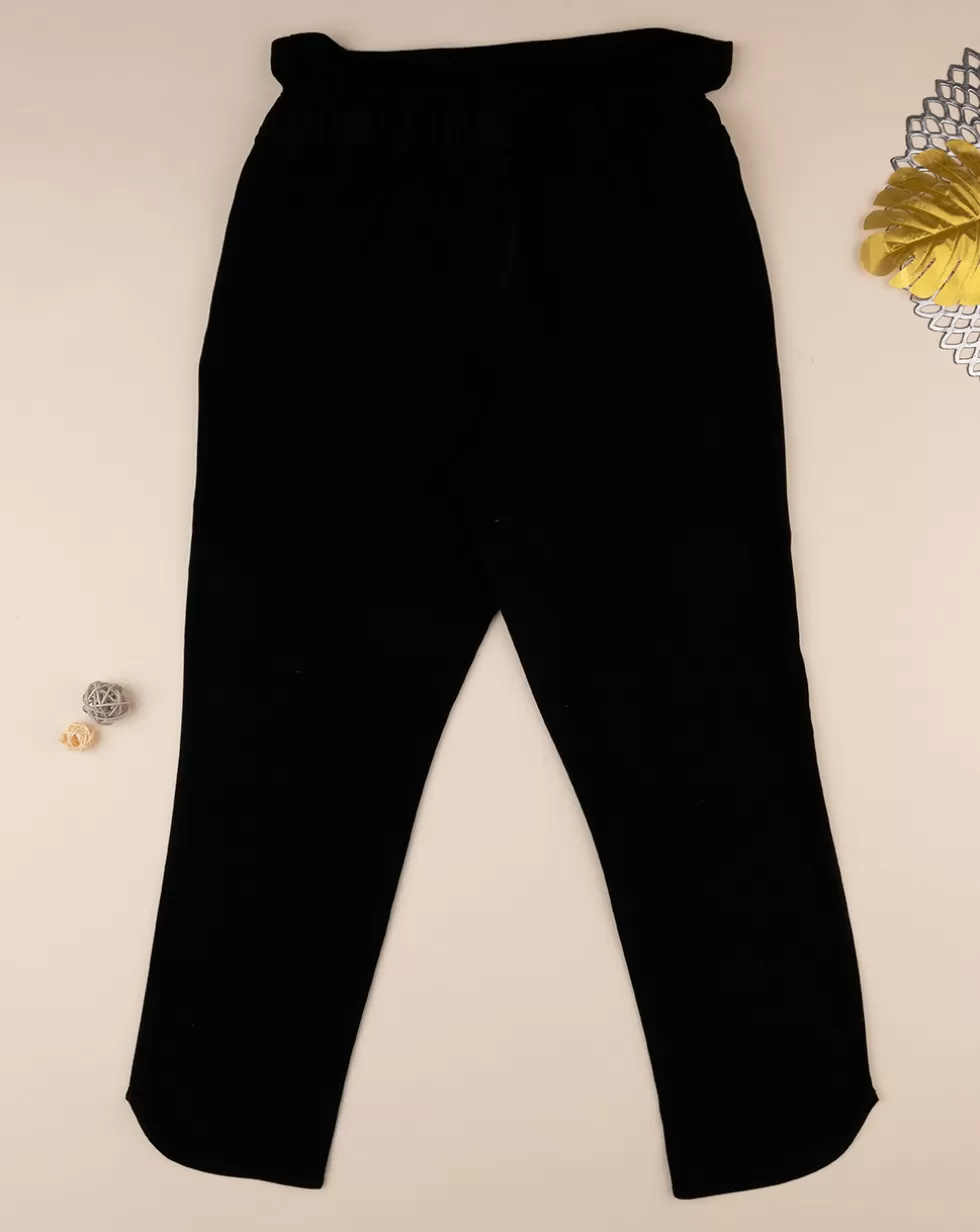 Pantalone Lungo Nero Con Coulisse-Prenatal Discount