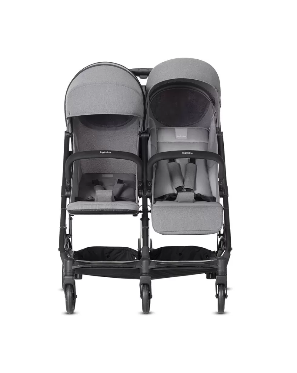 Passeggino Gemellare Twin Sketch Grey Telaio Nero-Inglesina Online