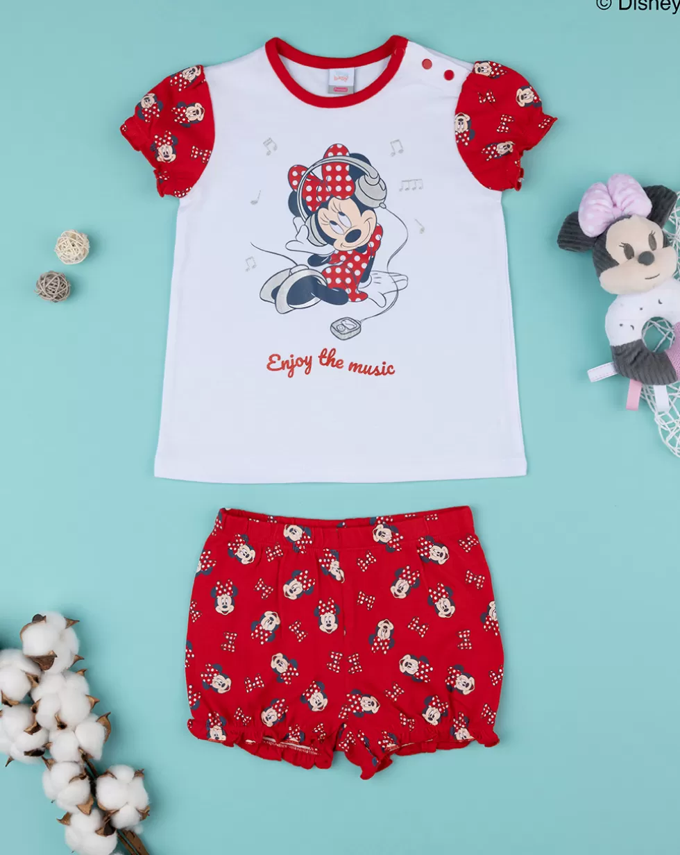 Pigiama Jersey Bimba "Minnie” Organic Cotton-Prenatal Flash Sale