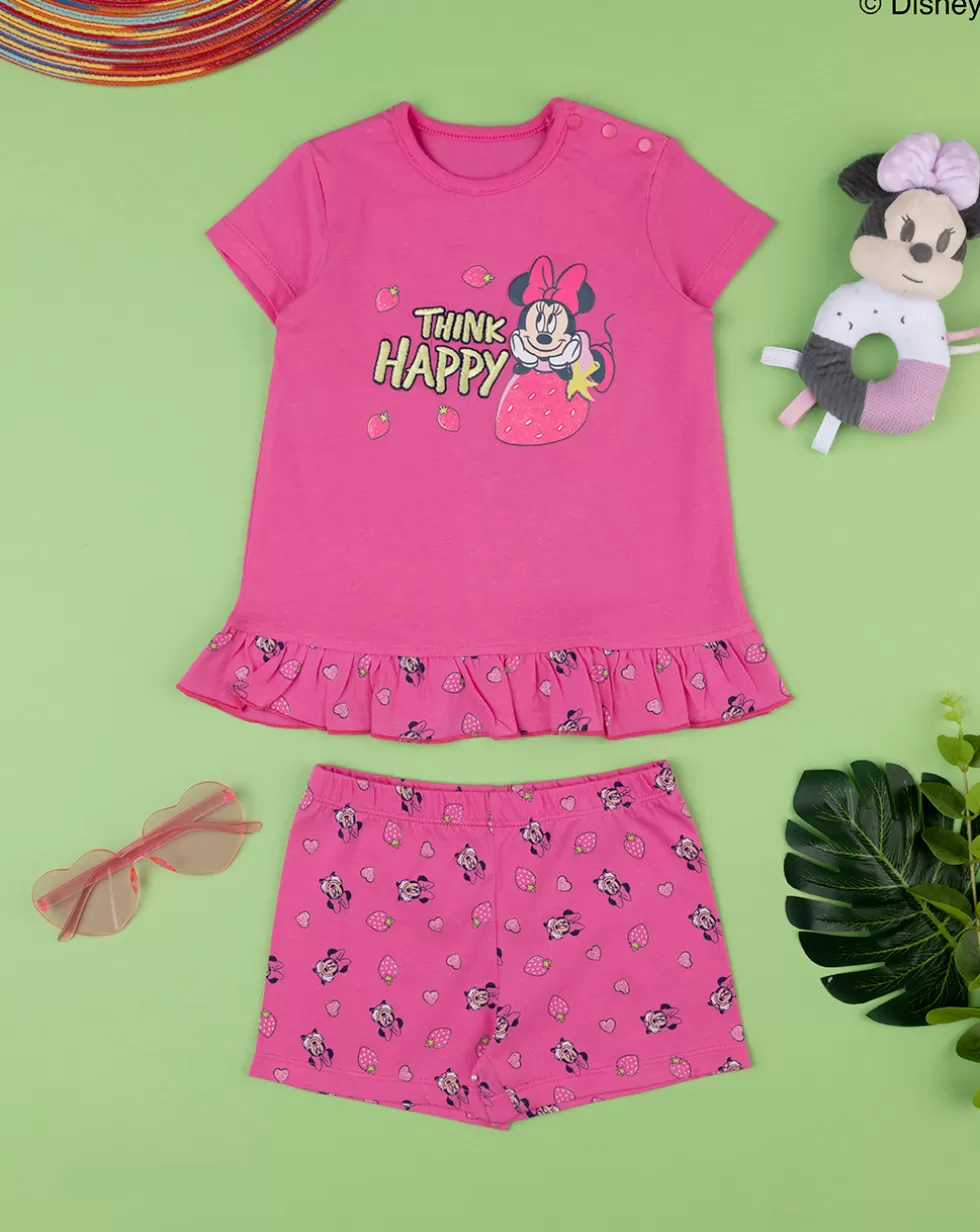 Pigiama Jersey Bimba "Minnie” Rosa-Prenatal Shop