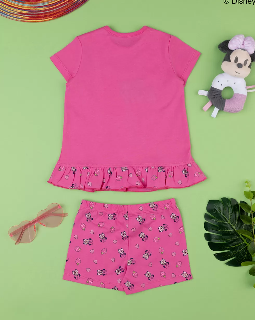 Pigiama Jersey Bimba "Minnie” Rosa-Prenatal Shop