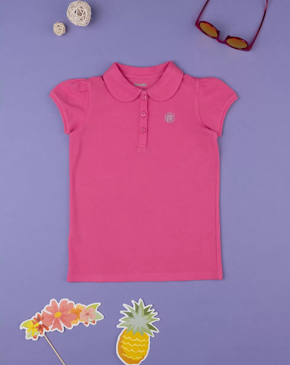 Polo Basica Bambina Fucsia-Prenatal Hot