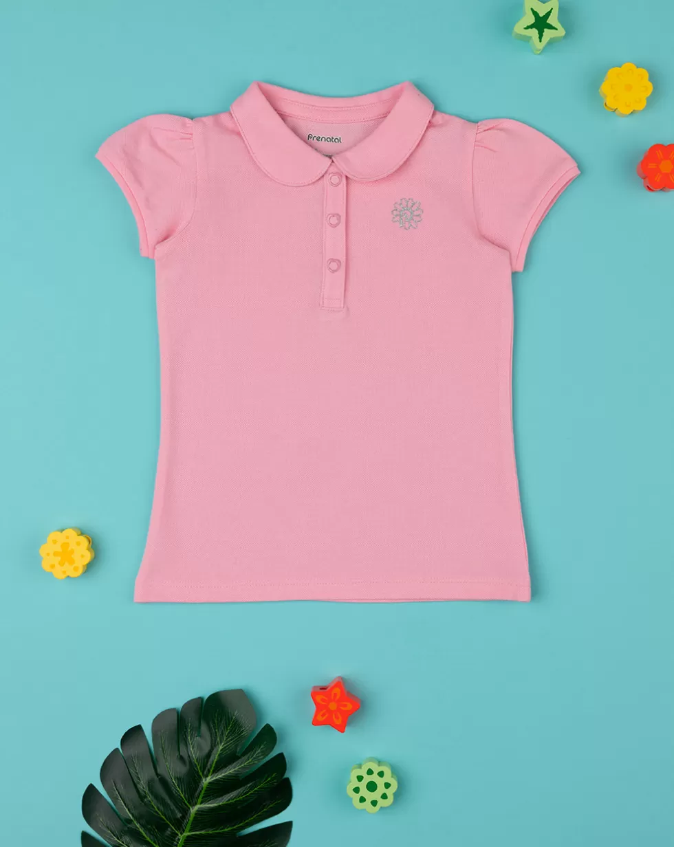 Polo Bimba Rosa Piquet-Prenatal Shop