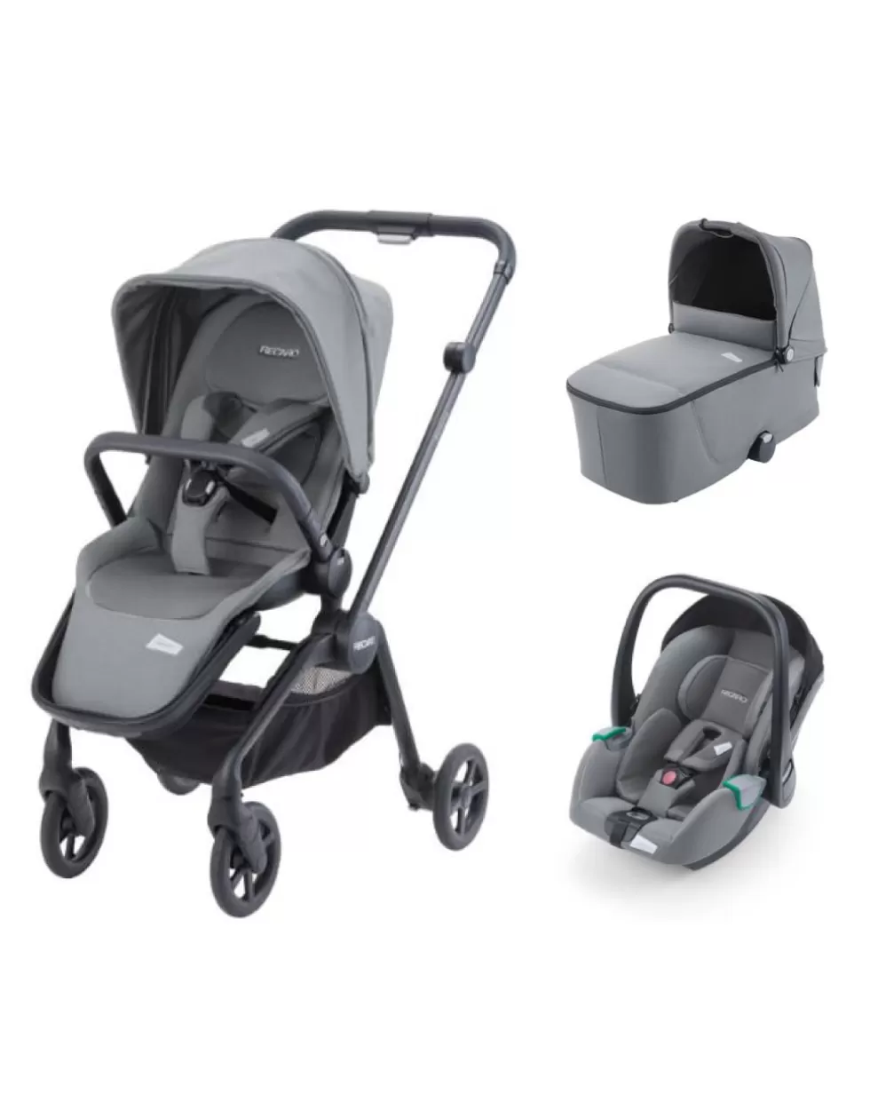 Trio Sadena Prime Silent Grey Telaio Black-Recaro Flash Sale