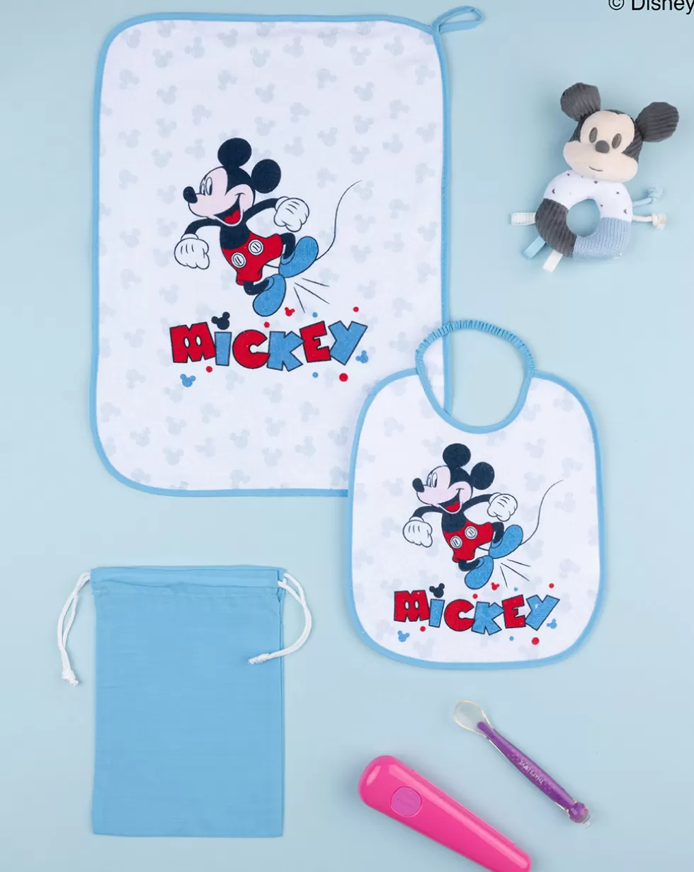 Set Asilo Bimbo "Mickey Mouse” Azzurro-Prenatal Fashion