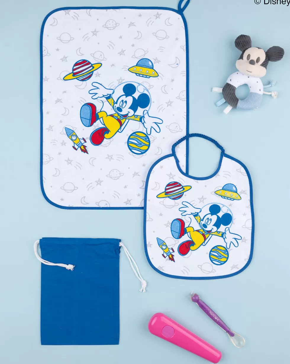 Set Asilo Bimbo "Mickey Mouse” Blu-Prenatal Cheap