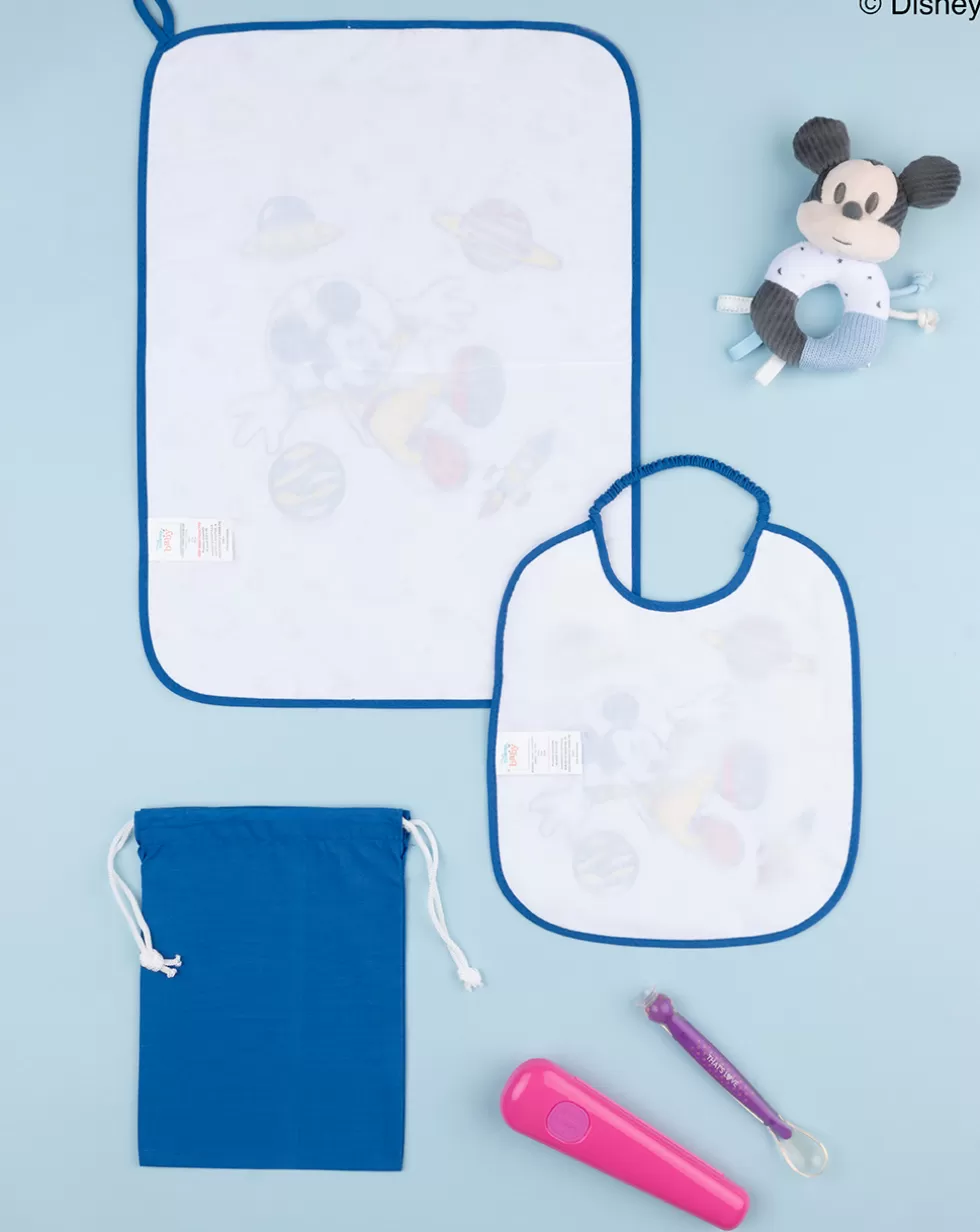 Set Asilo Bimbo "Mickey Mouse” Blu-Prenatal Cheap